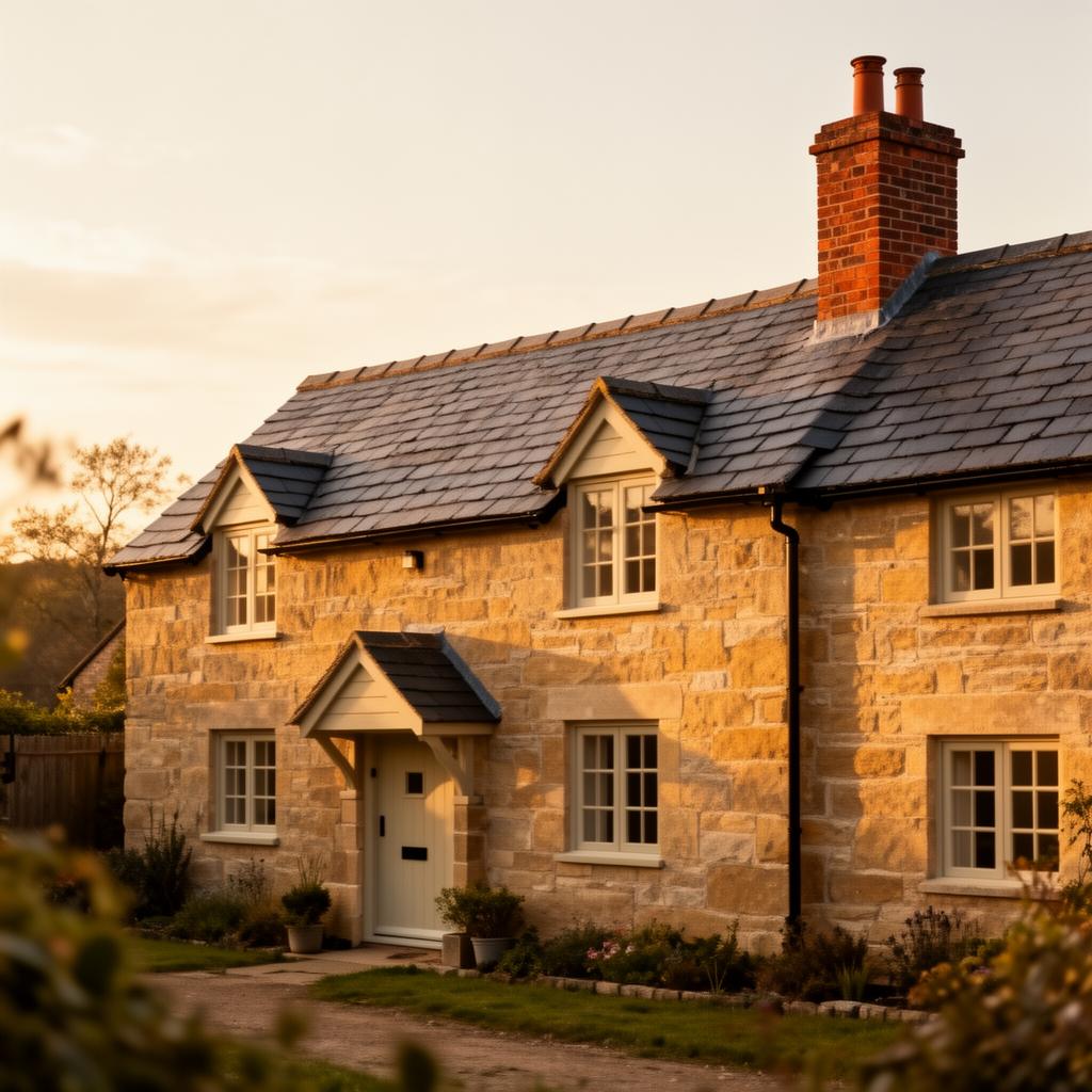 Restored Cotswold cottage with new slate roof